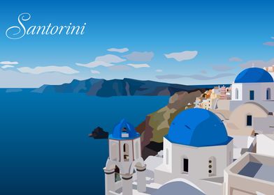 Santorini Illustration