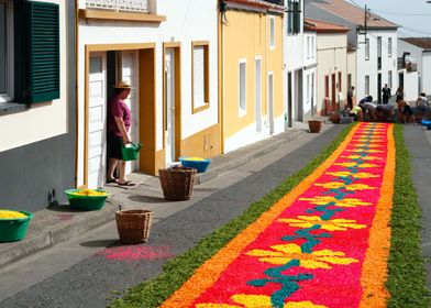 Making flower carpets