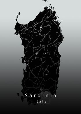 Sardinia Island map