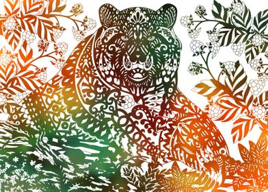 Zen Tangle Bear Artwork