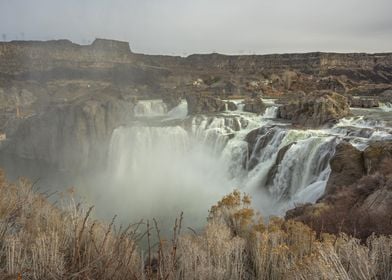 misty shoshone falls