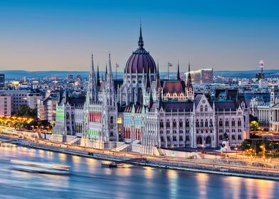 Budapest At Dusk