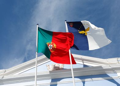 Portugal and Azores flags