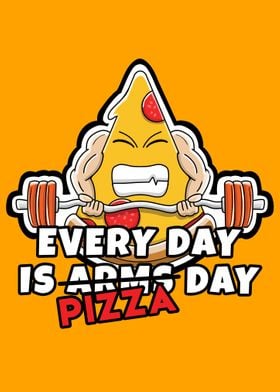 Pizza gym biceps