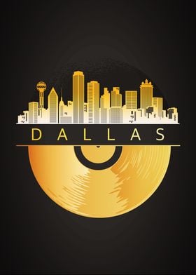 Dallas City Skyline Vinyl