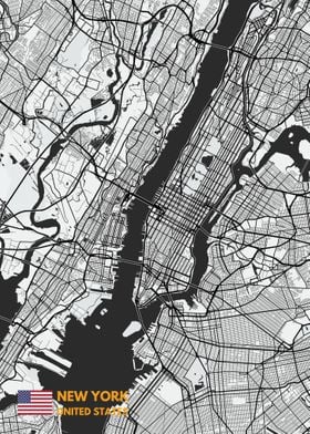 New York maps art