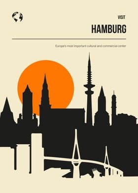 Hamburg Germany Travel Art