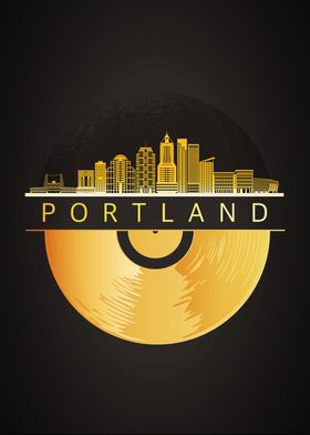 Portland City Skyline