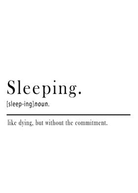 Sleeping Definition