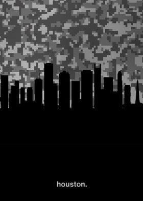 Houston camouflage skyline