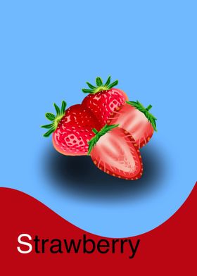 Red Strawberry Painting