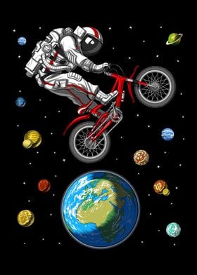 Astronaut Bike Jumping