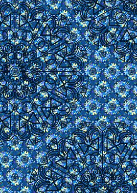 Abstract Kaleidoscope Blue