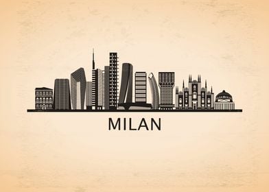 Milan Skyline Vintage