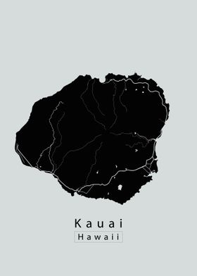 Kauai Island map