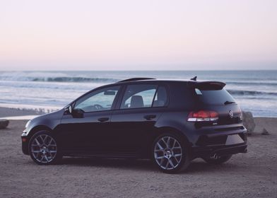 Black Volkswagen Golf GTI