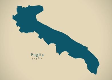 Puglia region map