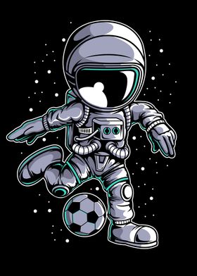 ASTRONAUT PLAYING SOCCER