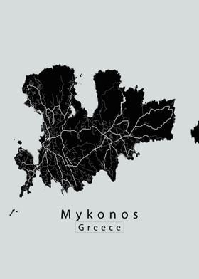 Mykonos Island Map