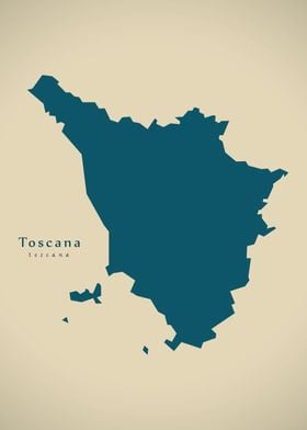 Toscana region map