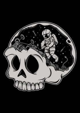 ASTRONAUT SKULL BRAIN