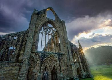 Tintern Abbey at sunset