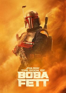 'Boba Fett sand with logo' Poster by Star Wars | Displate