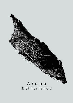 Aruba Island Map