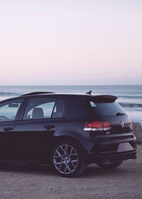 Black Volkswagen Golf GTI