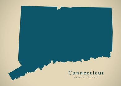 Connecticut state map