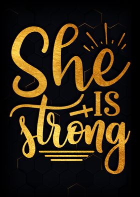 She is strong 