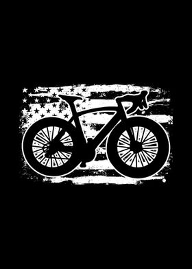 Cycling Bike USA Flag