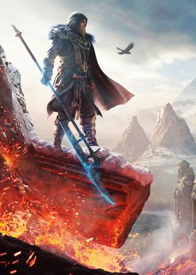 Assassin's Creed: Valhalla - Wolf Poster Emoldurado, Quadro em