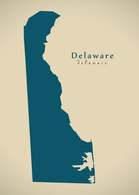 Delaware federal state map