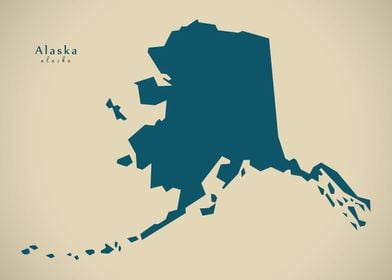 Alaska federal state map