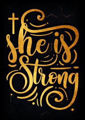 She is strong 