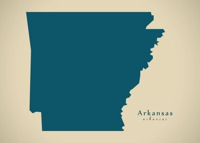 Arkansas federal state map