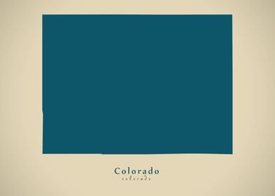 Colorado federal state map