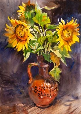 Sunflower painting