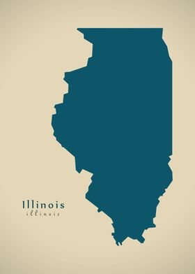 Illinois federal state map