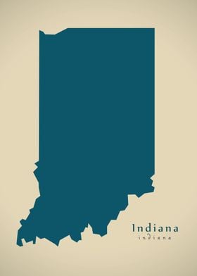 Indiana federal state map