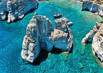 Greece Milos Bay Travel