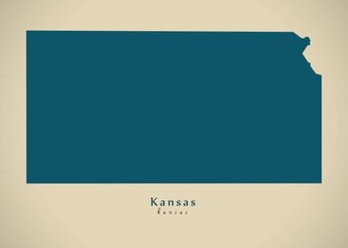 Kansas federal state map