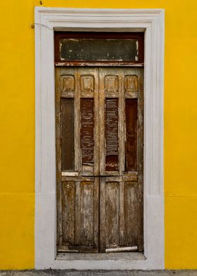 Door on Yellow wall