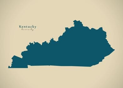 Kentucky federal state map