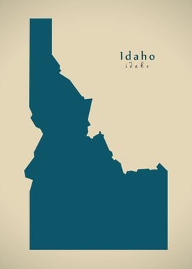 Idaho federal state map