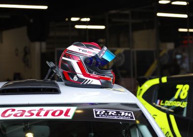 Racing Helmet on Display