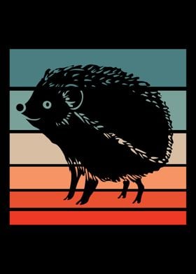 Hedgehog Retro Vintage