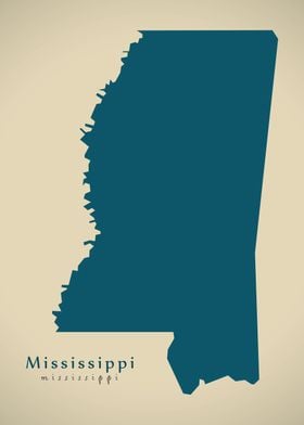 Mississippi state map