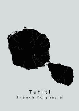 Tahiti Island Map